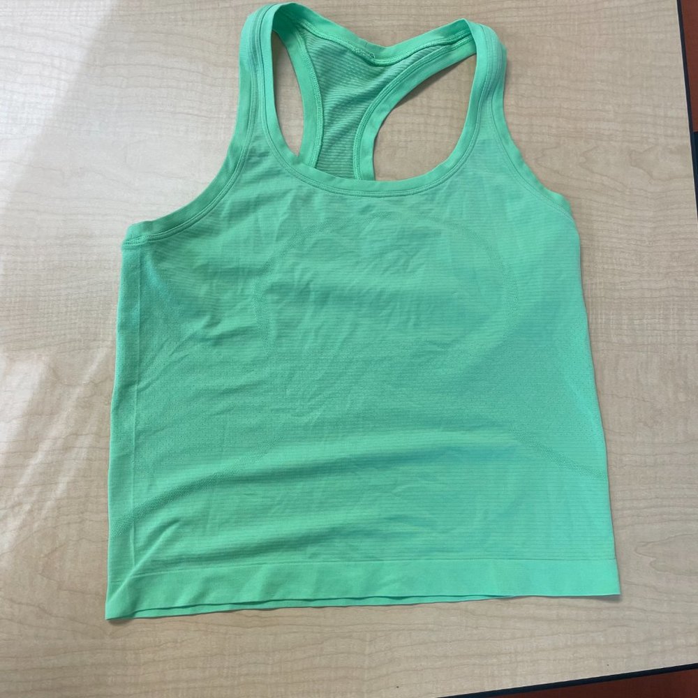 lululemon Race Length Scream Green Swiftly Tank